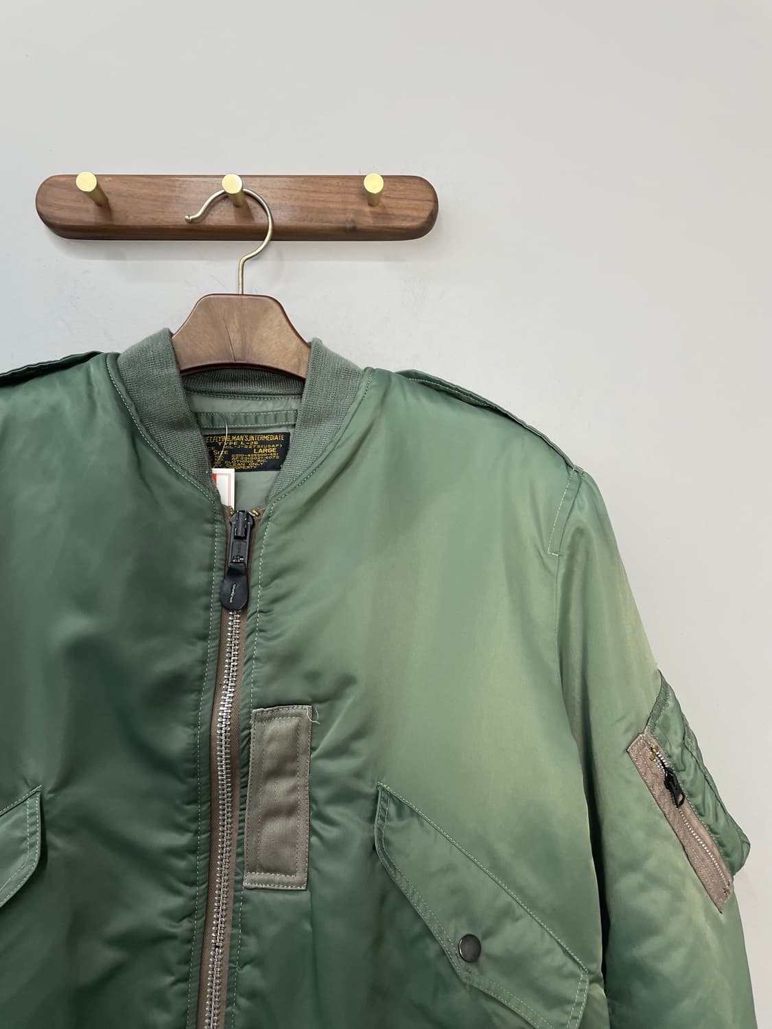 빈티지 카키 플라이트 자켓 H942 상품이미지3