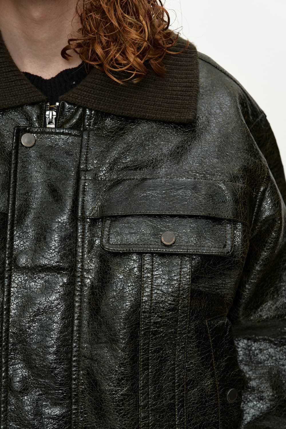 앤더슨벨 봄버 레더 자켓 L (새상품) 상품이미지4