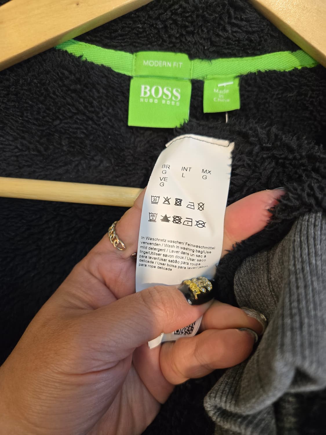 휴고보스 남성 털 후드점퍼 후드집업L-XL 상품이미지8