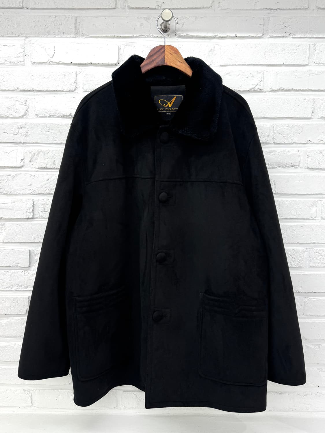 블랙 하프 무스탕코트 상품이미지3