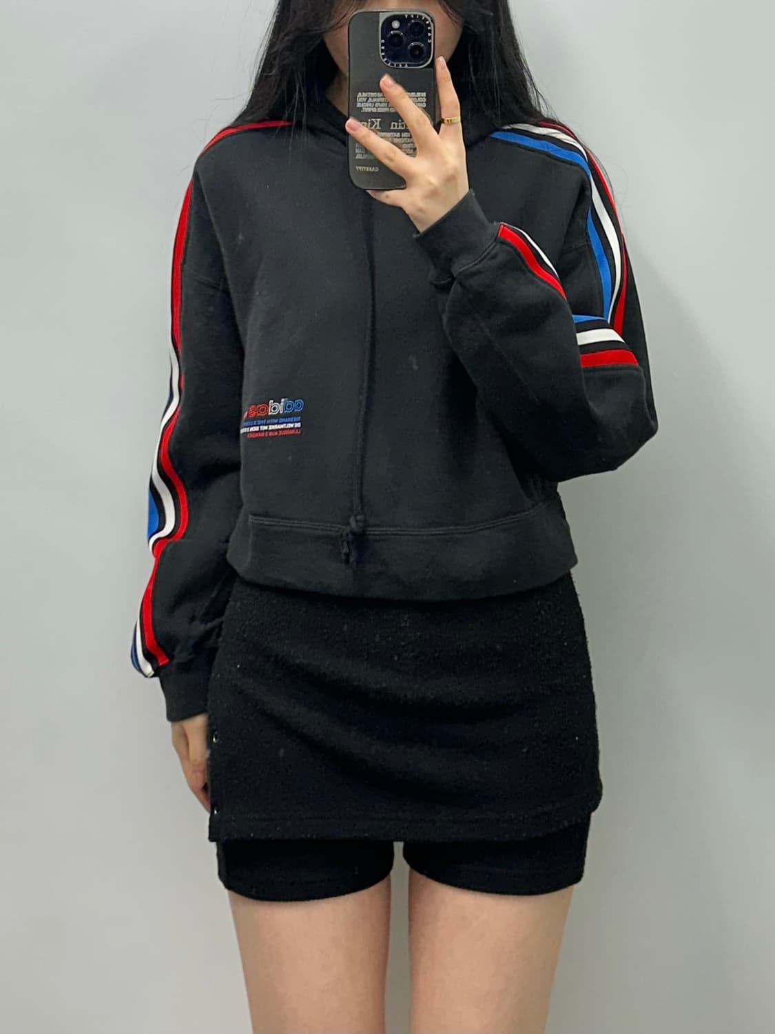 아디다스 사이드라인 블랙 후드티 상품이미지1