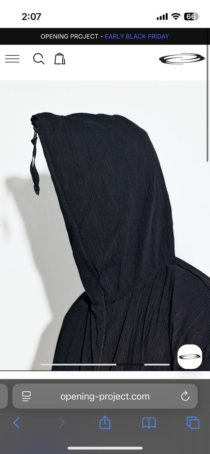 Pleats Hoodie Jumper - Black 2 상품이미지2