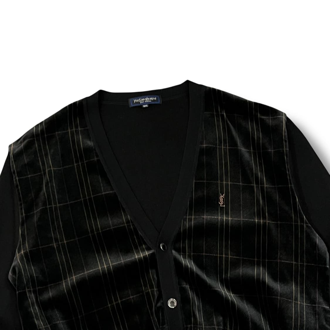  입생로랑 체크 니트 가디건 y14401 상품이미지4