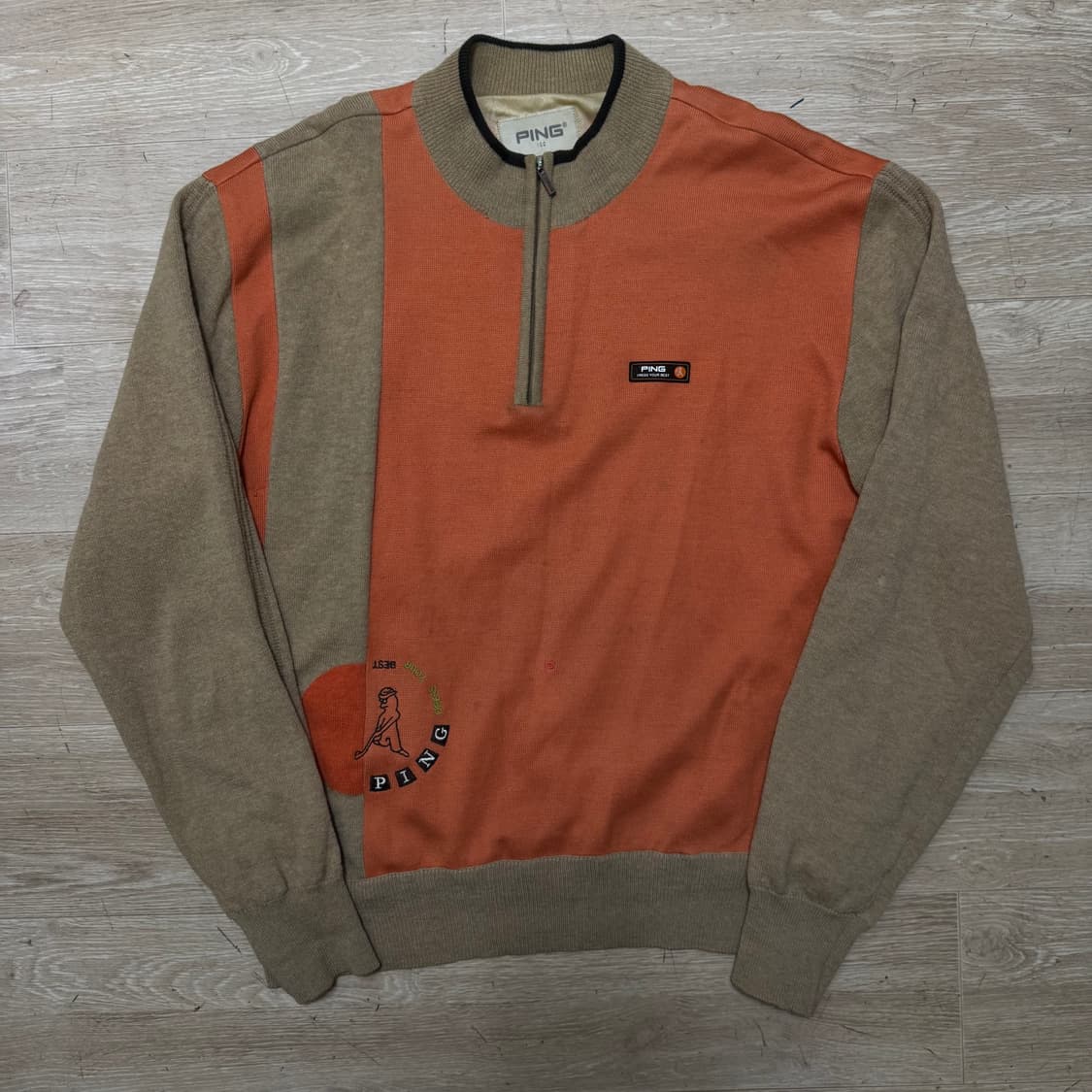 핑 골프웨어 아노락 니트집업 상품이미지1