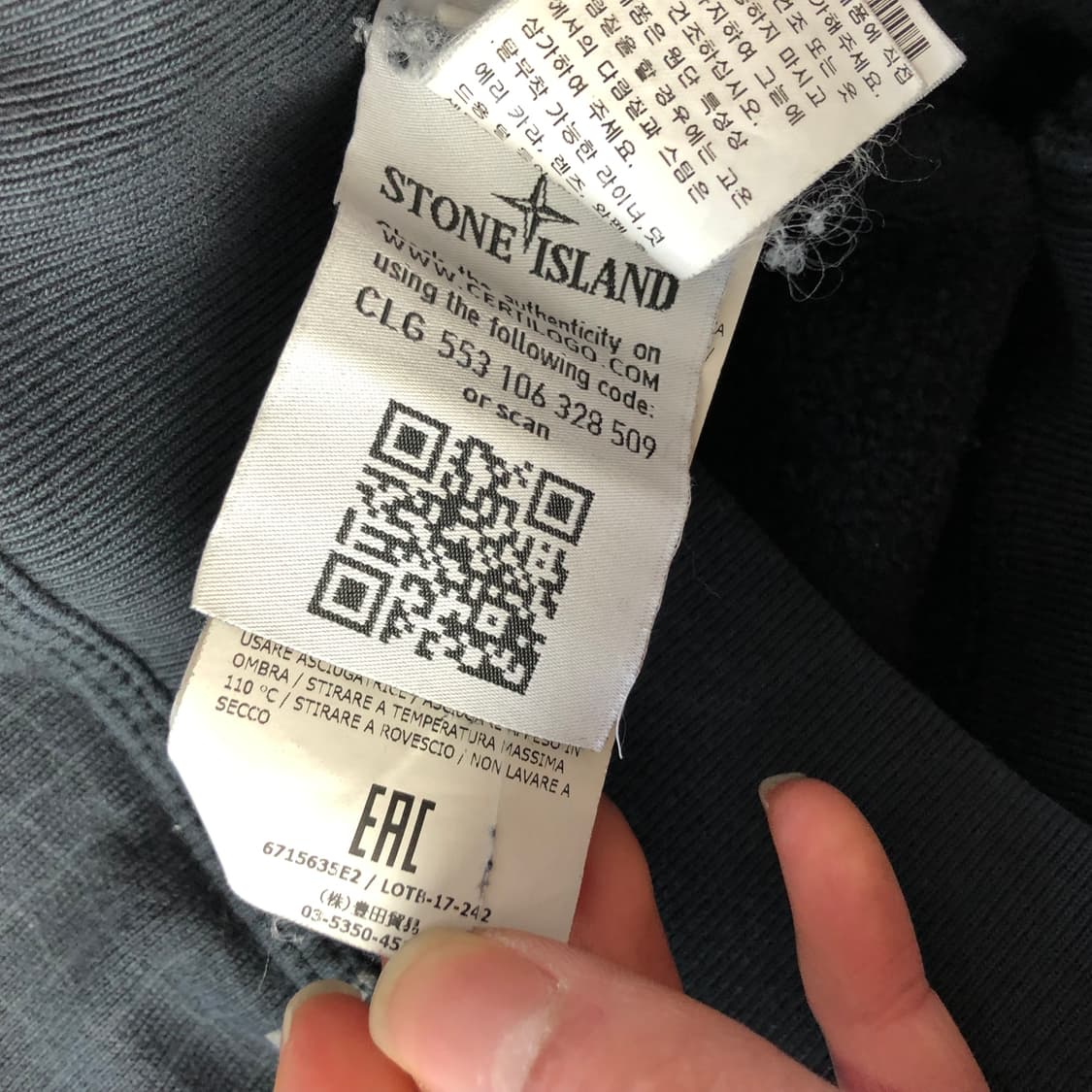 스톤아일랜드 체크 그리드 카모 맨투맨  상품이미지9