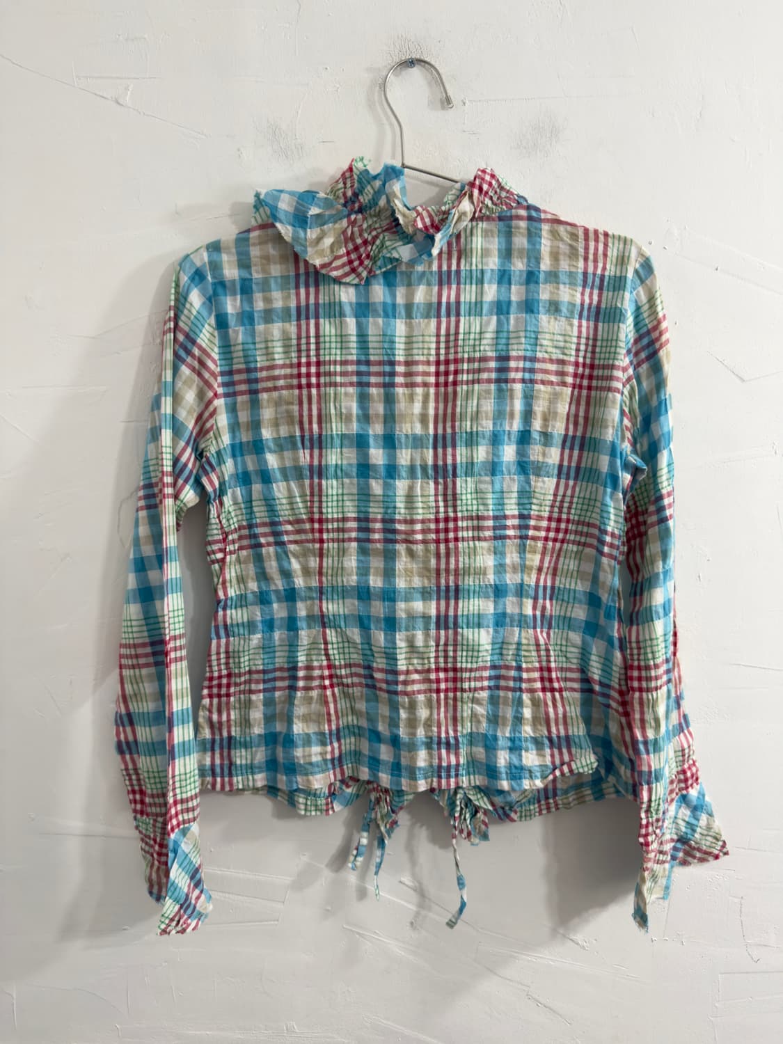 anvalides check frill shirt 상품이미지6