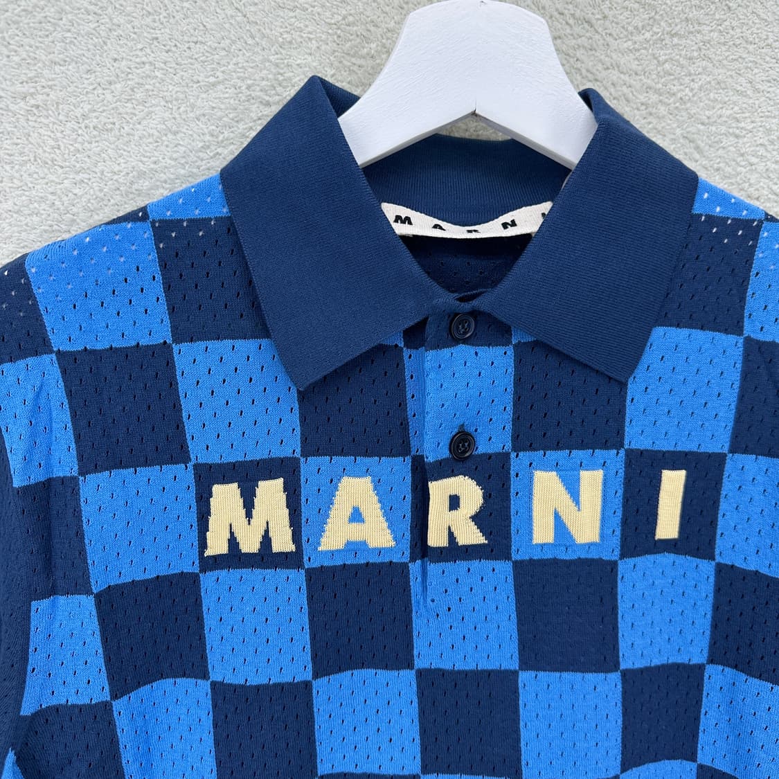 마르니 체커보드 폴로 니트 상품이미지2