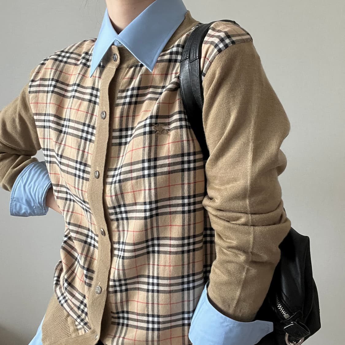 BURBERRY wool check cardigan 상품이미지1