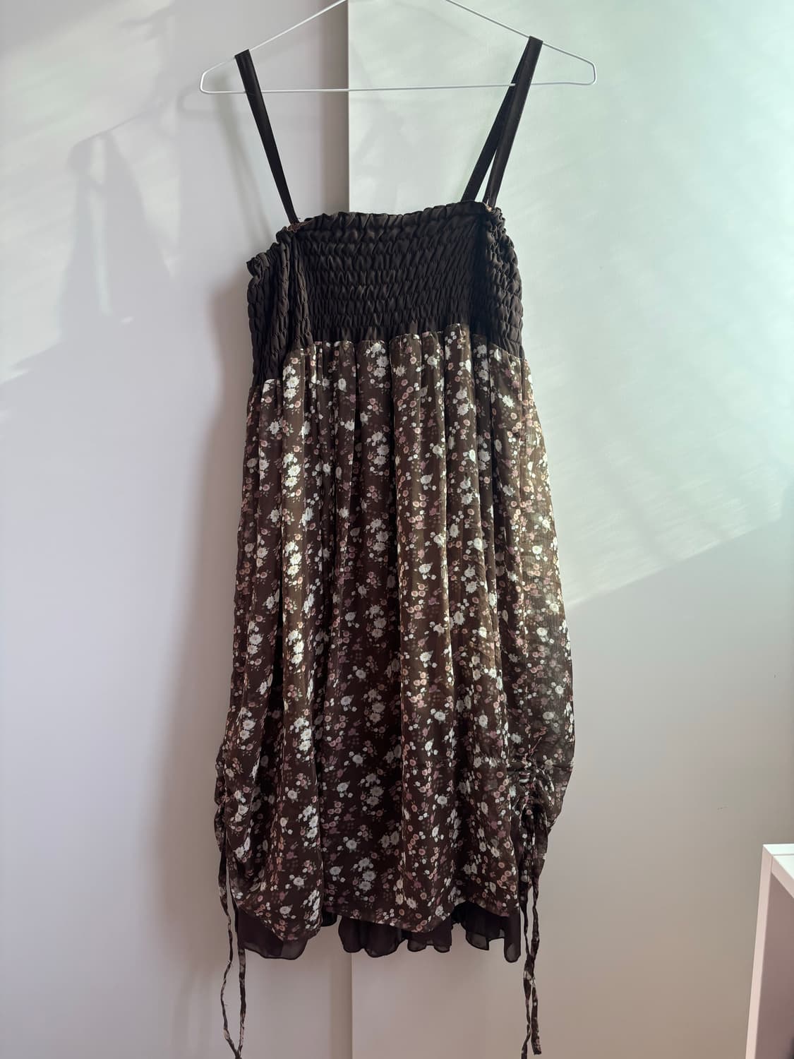 빈티지 플라워 무늬 미니 원피스 상품이미지1