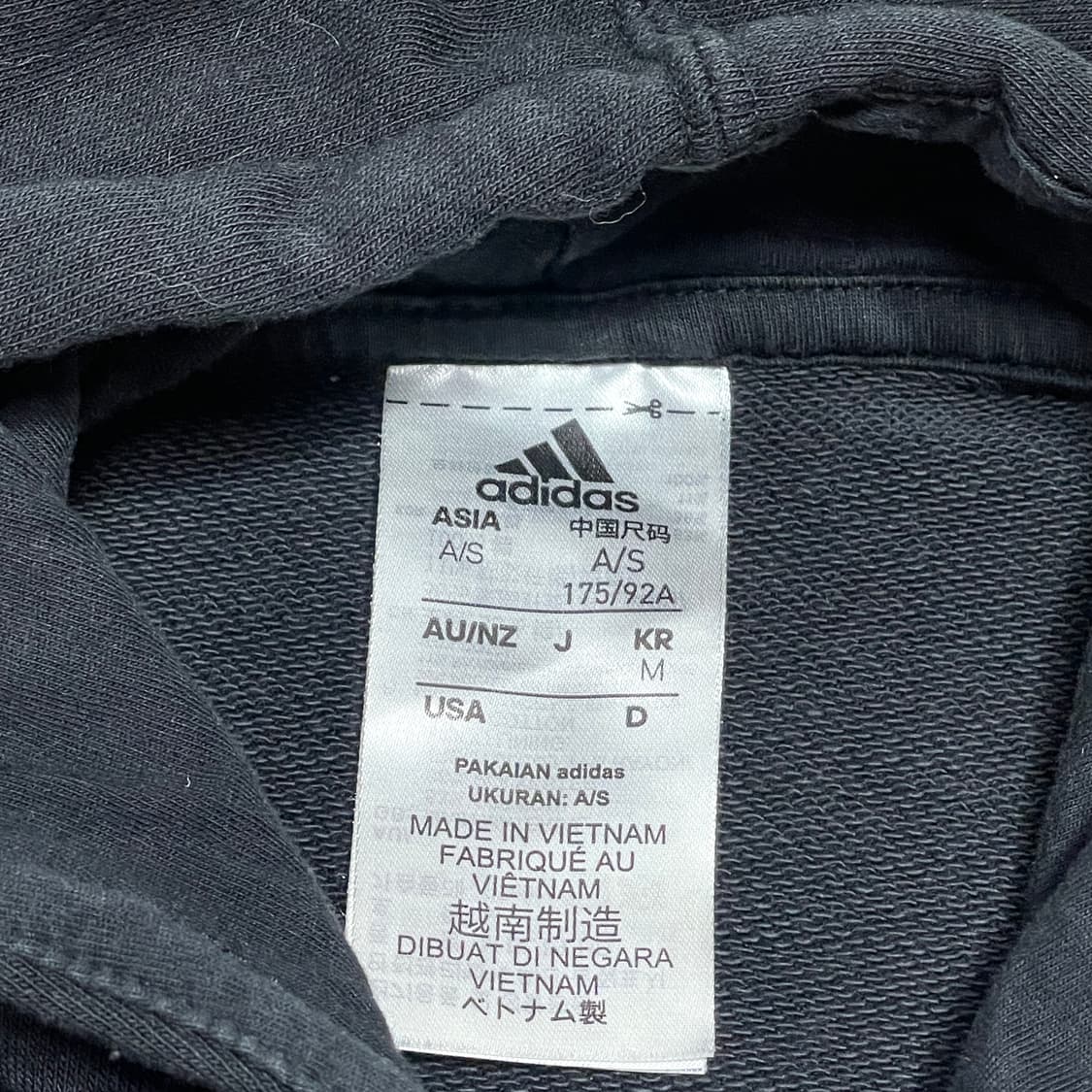 아디다스 삼각로고 블랙 후드티셔츠 여성M 상품이미지3
