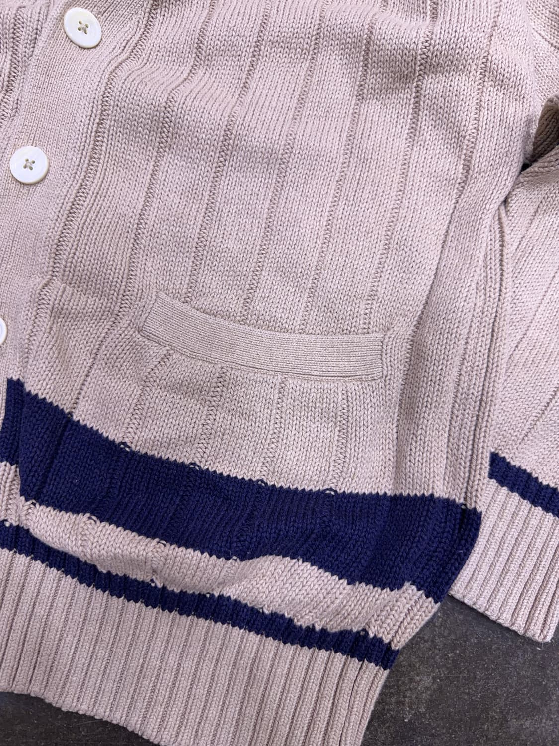 빈폴 골지 V넥 앵커 포인트 가디건 90 상품이미지6