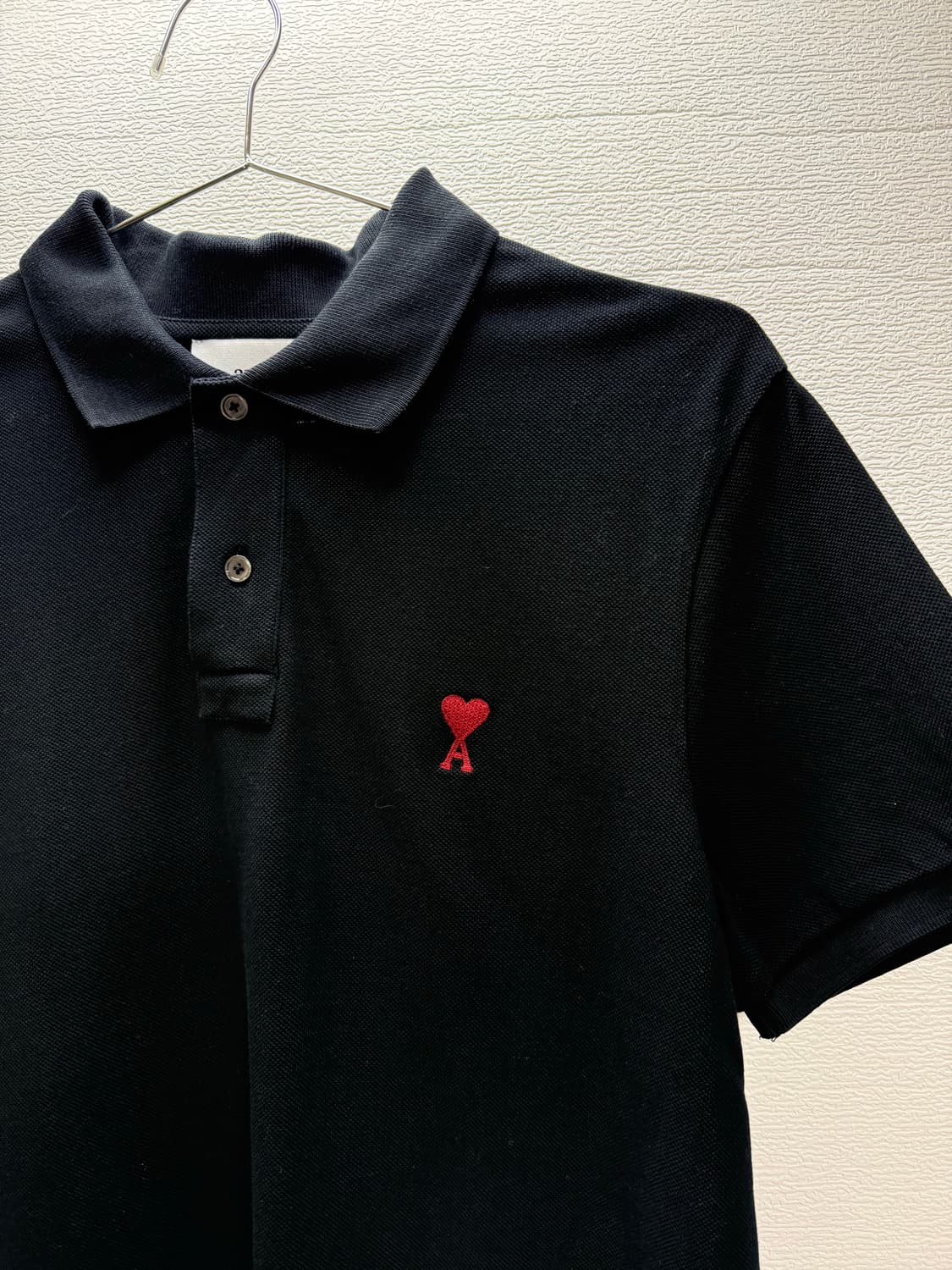 AMI 아미 블랙 하트 로고 반팔 폴로티 상품이미지2