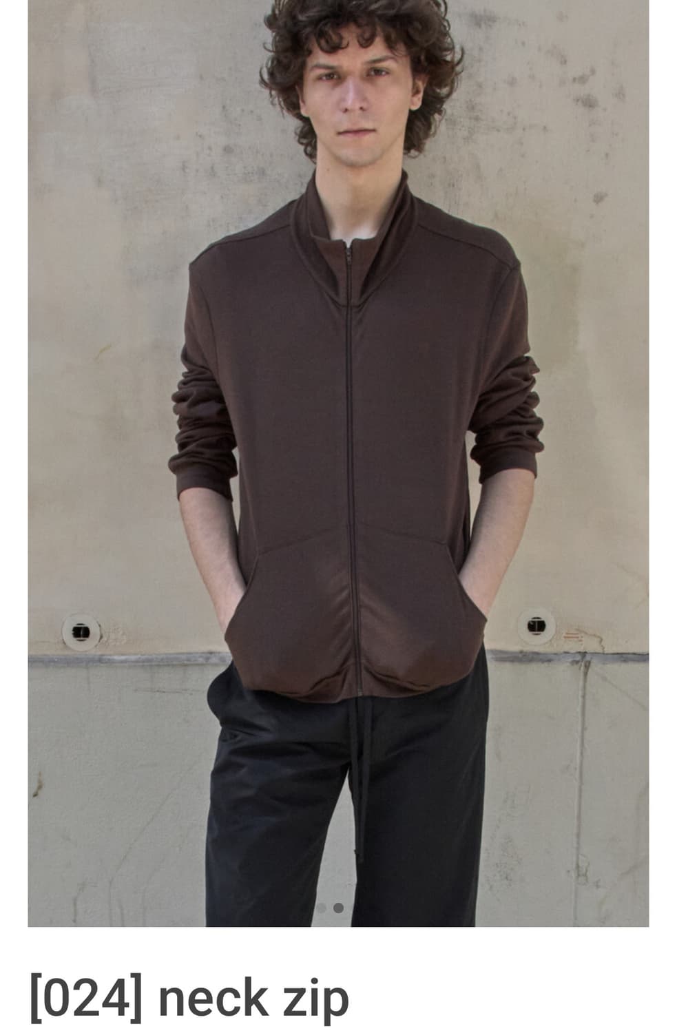 Mudule 머듈 넥 집업 브라운 [3] 상품이미지1
