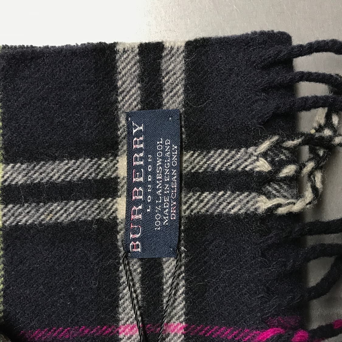 버버리 정품 램스울 머플러 네이비 상품이미지5