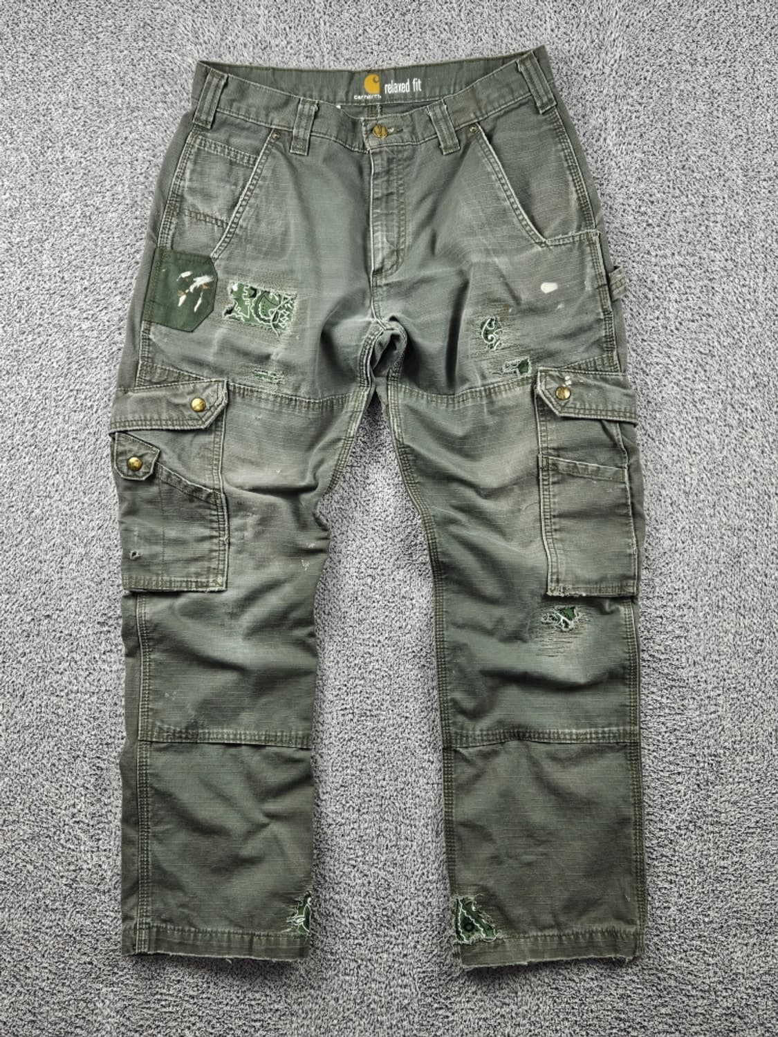 칼하트 리페어 커스텀 립스탑 카고 워크 팬츠 (32X30) / 10772 상품이미지1