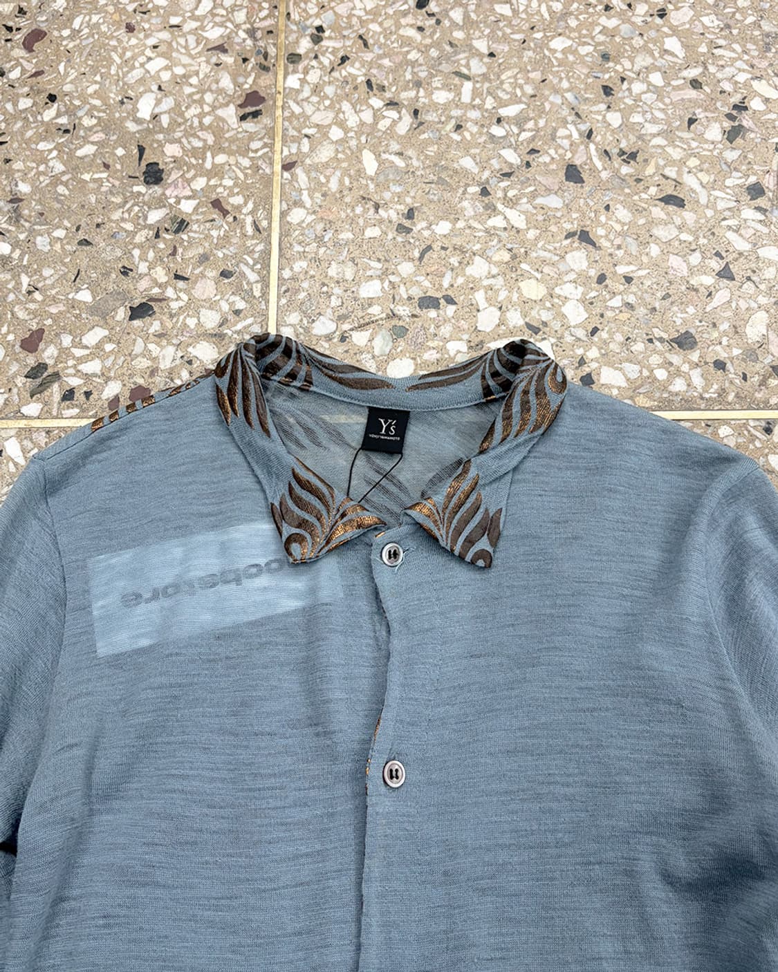 와이즈 플로럴 패턴 백 니트 탑 상품이미지3