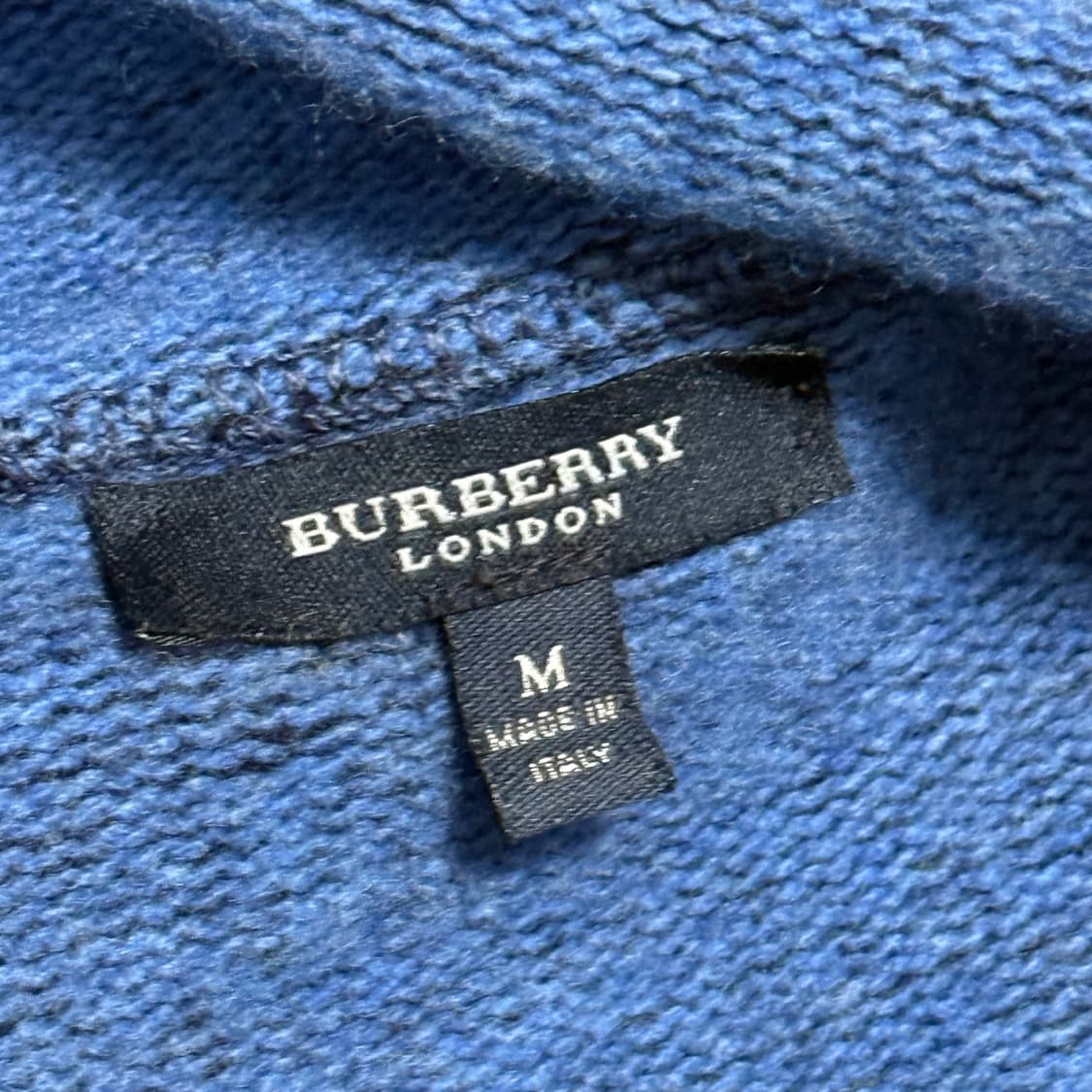 M 버버리 브이넥 네이비 카라 가디건 상품이미지4