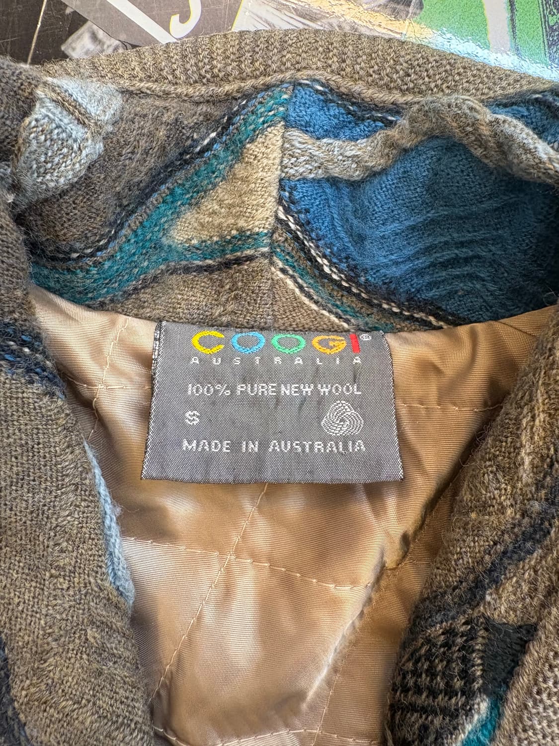 쿠지 오스트레일리아 울 패턴 코트 상품이미지3