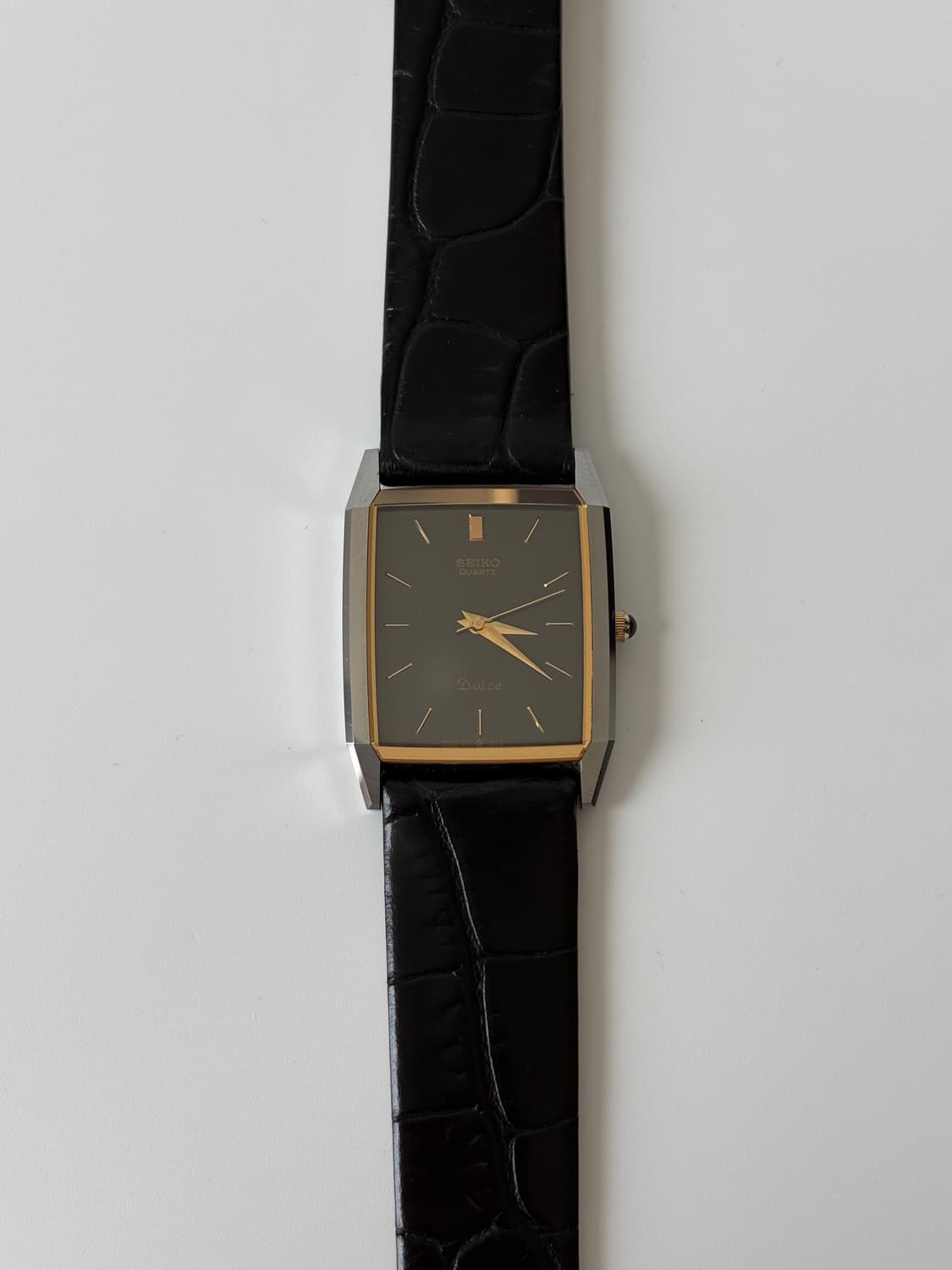 세이코 1980년대 Dolce 블랙 탱크 쿼츠 남성 상품이미지2