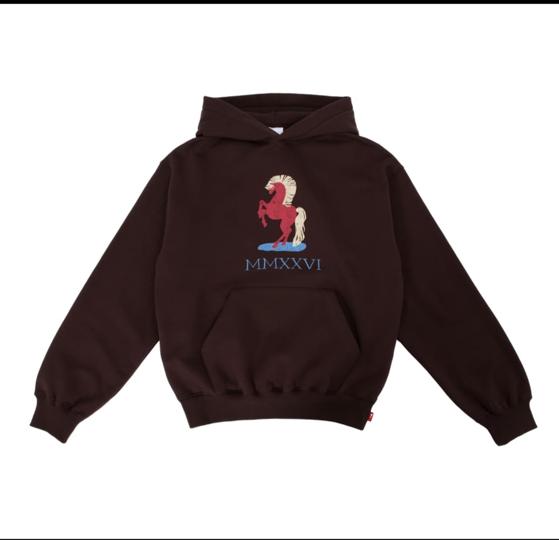 아이앱 스튜디오 iab studio 레드 홀스 후드티 브라운 XL 상품이미지1