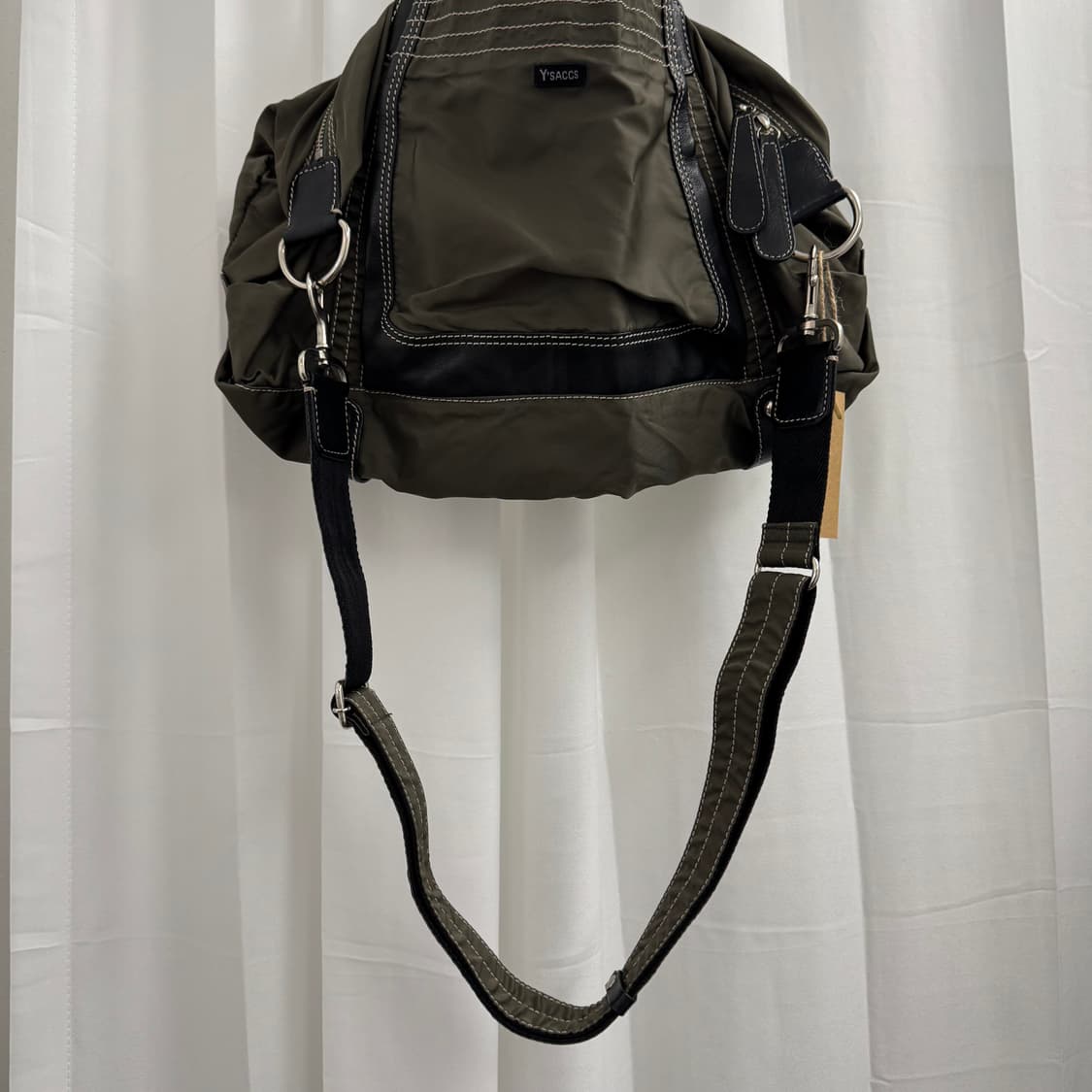 요지 야마모토 YSACCS 나일론 레더 2way 보스턴백 상품이미지4