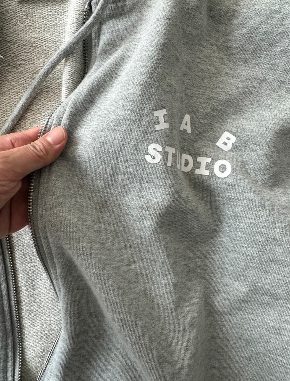 IAB STUDIO 그레이 후드집업 L 상품이미지2