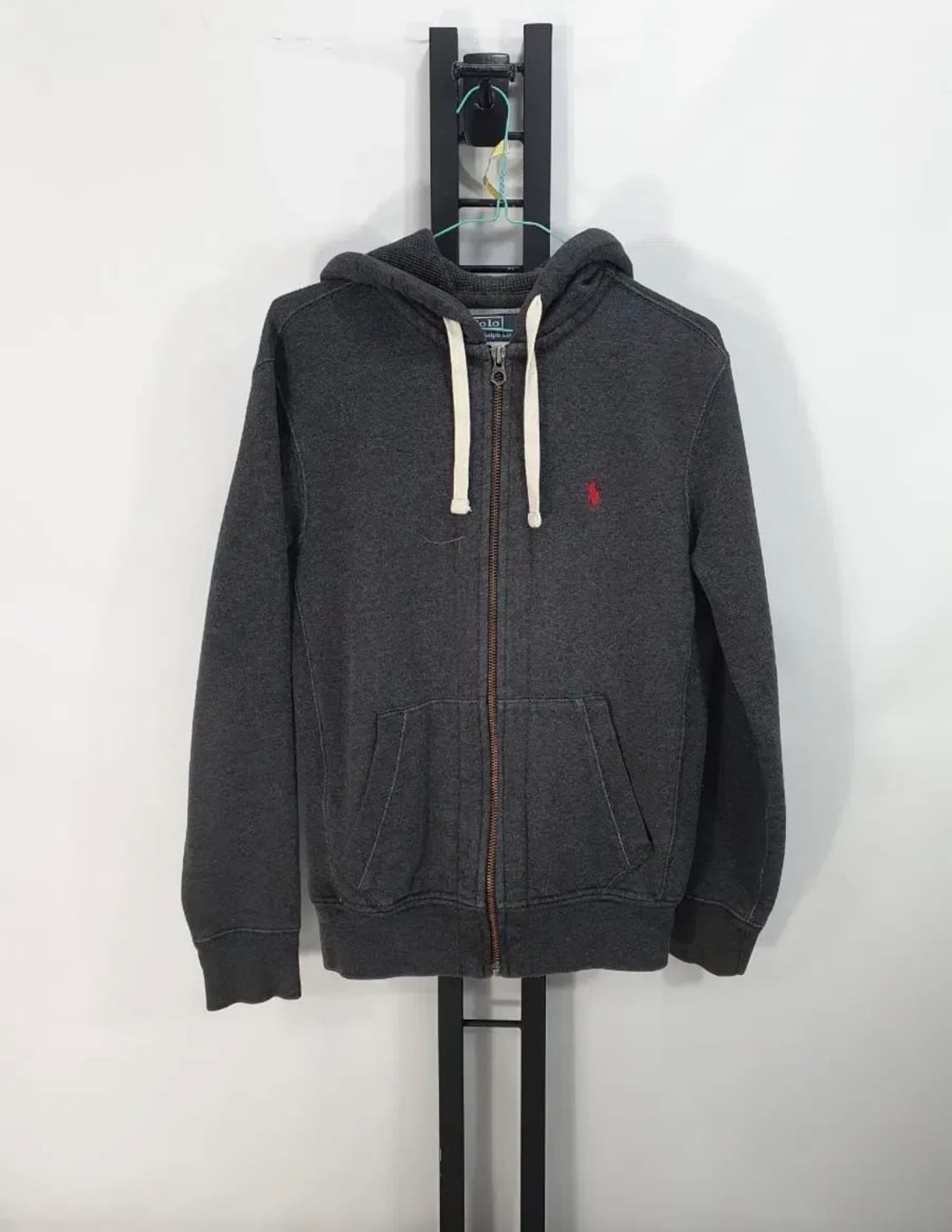 폴로 후드집업 기모 차콜 그레이 m 상품이미지1