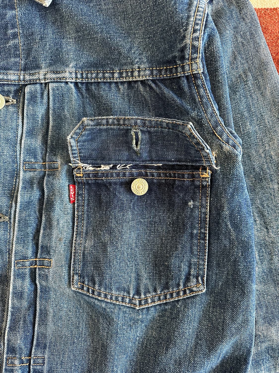 50s USA 빈티지 리바이스 507XX 2세대 오리지널 데님 자켓 상품이미지2