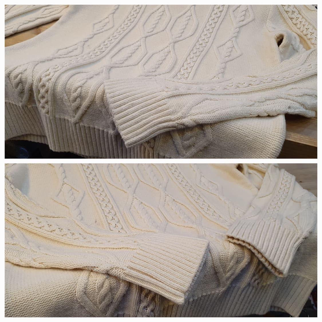 (새상품)100.FILA 꽈배기 니트 상품이미지5