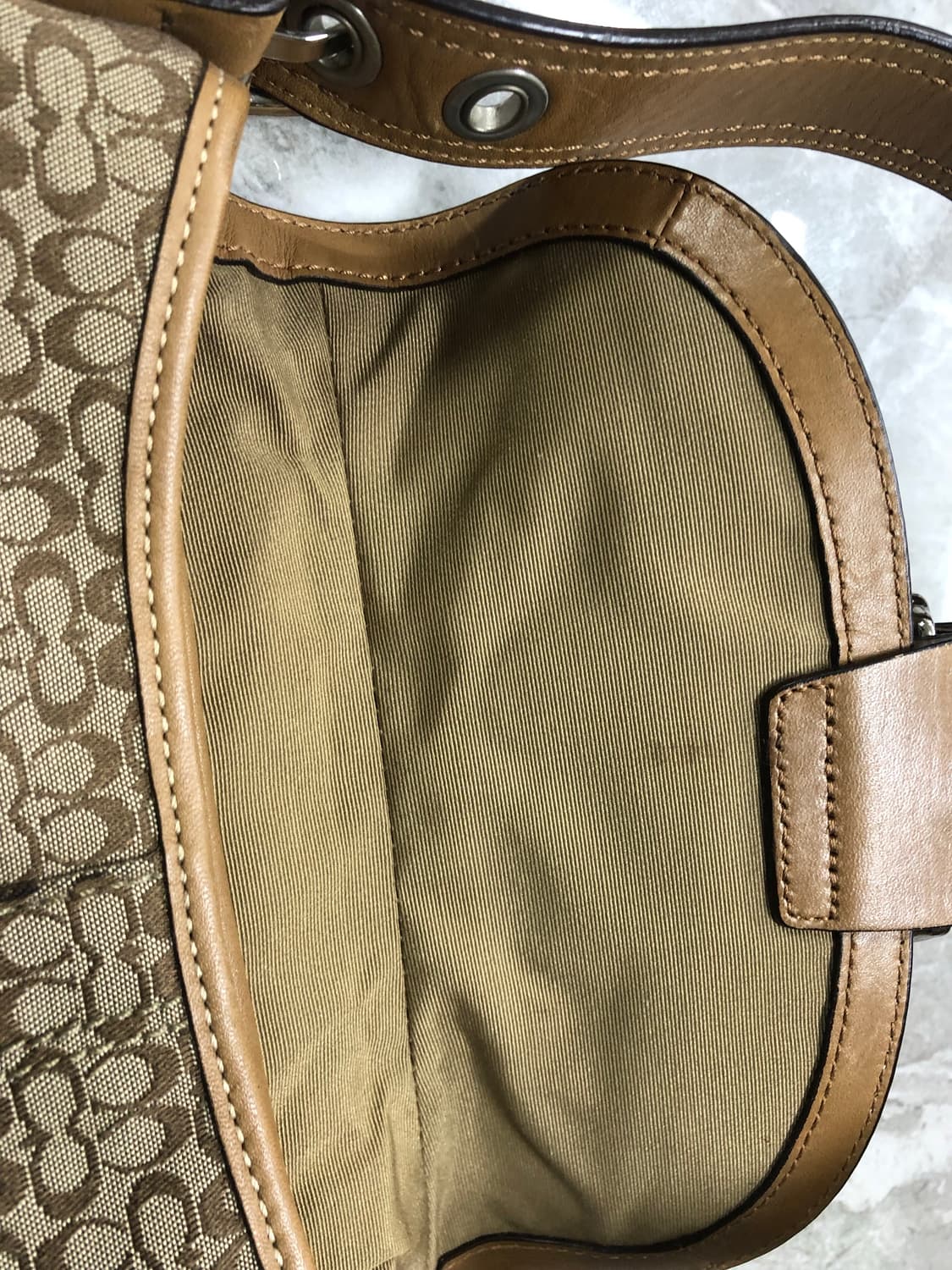 빈티지 코치 브라운 숄더백 상품이미지10