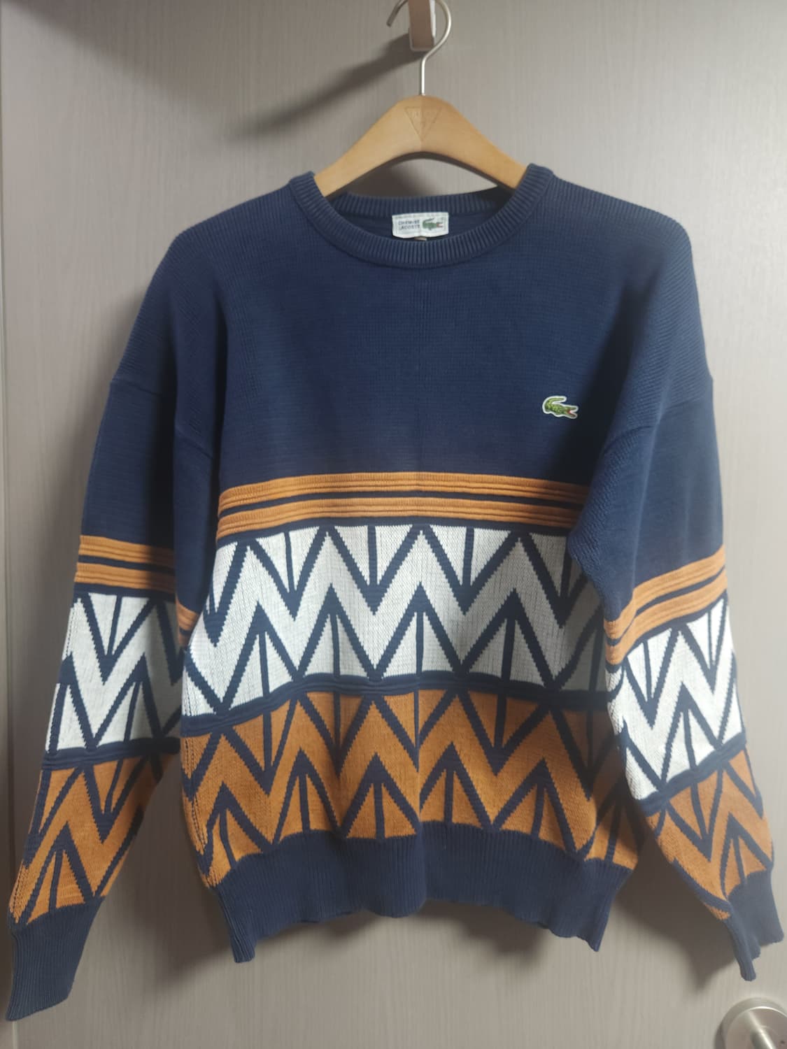 라코스테 패턴 니트 스웨터, L 상품이미지1