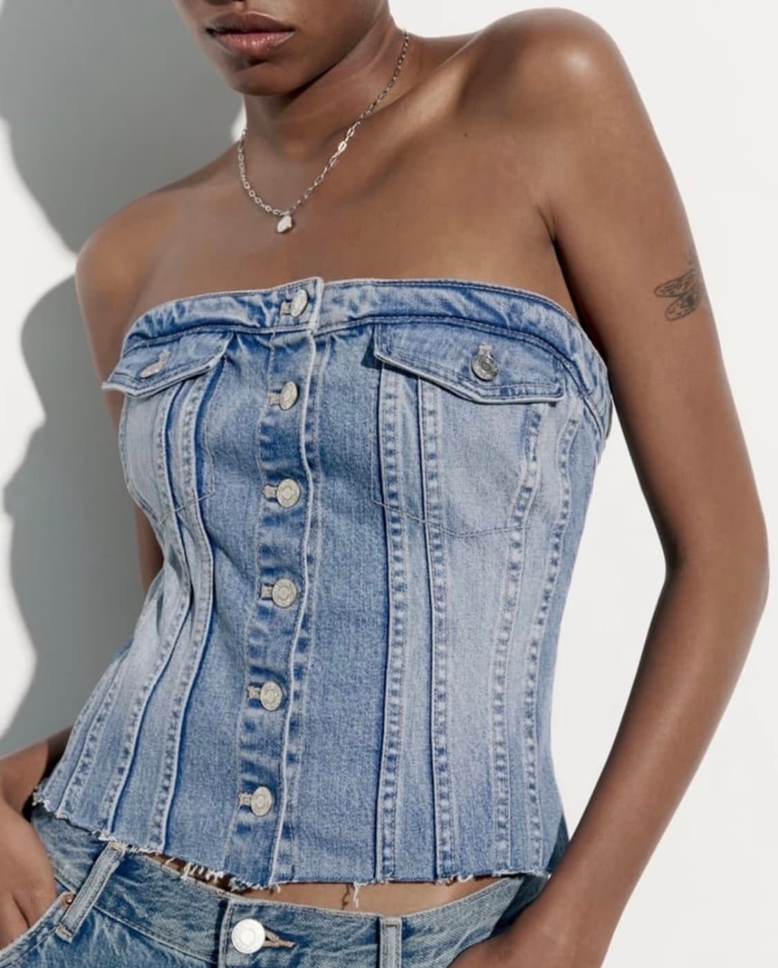 자라 데님 탑 상품이미지1