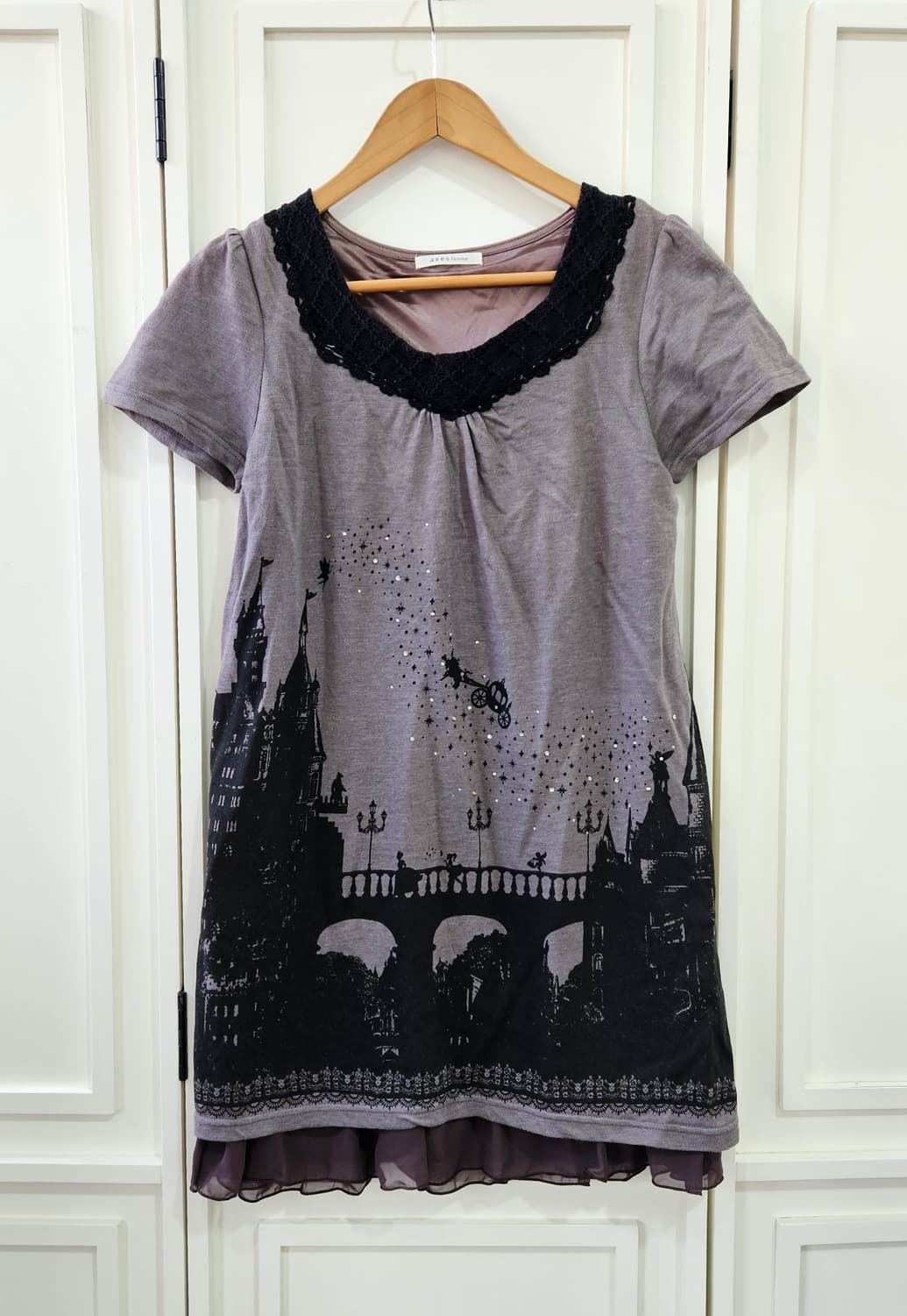 Axes Femme 페어리 프린팅 레이어드 원피스 상품이미지1