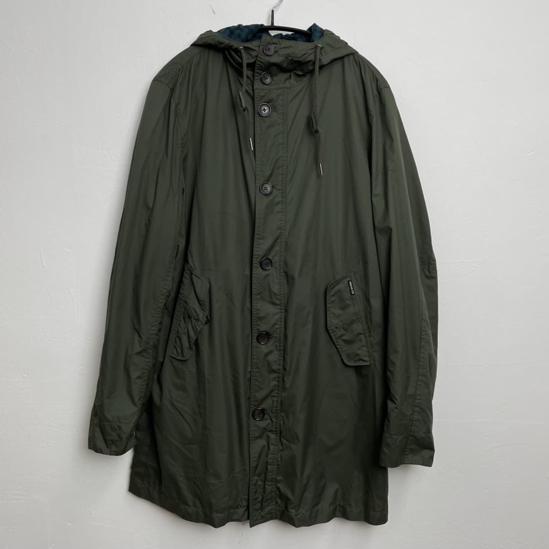 벤셔먼 Ben Sherman 카키 후드 롱 야상자켓 S 상품이미지1