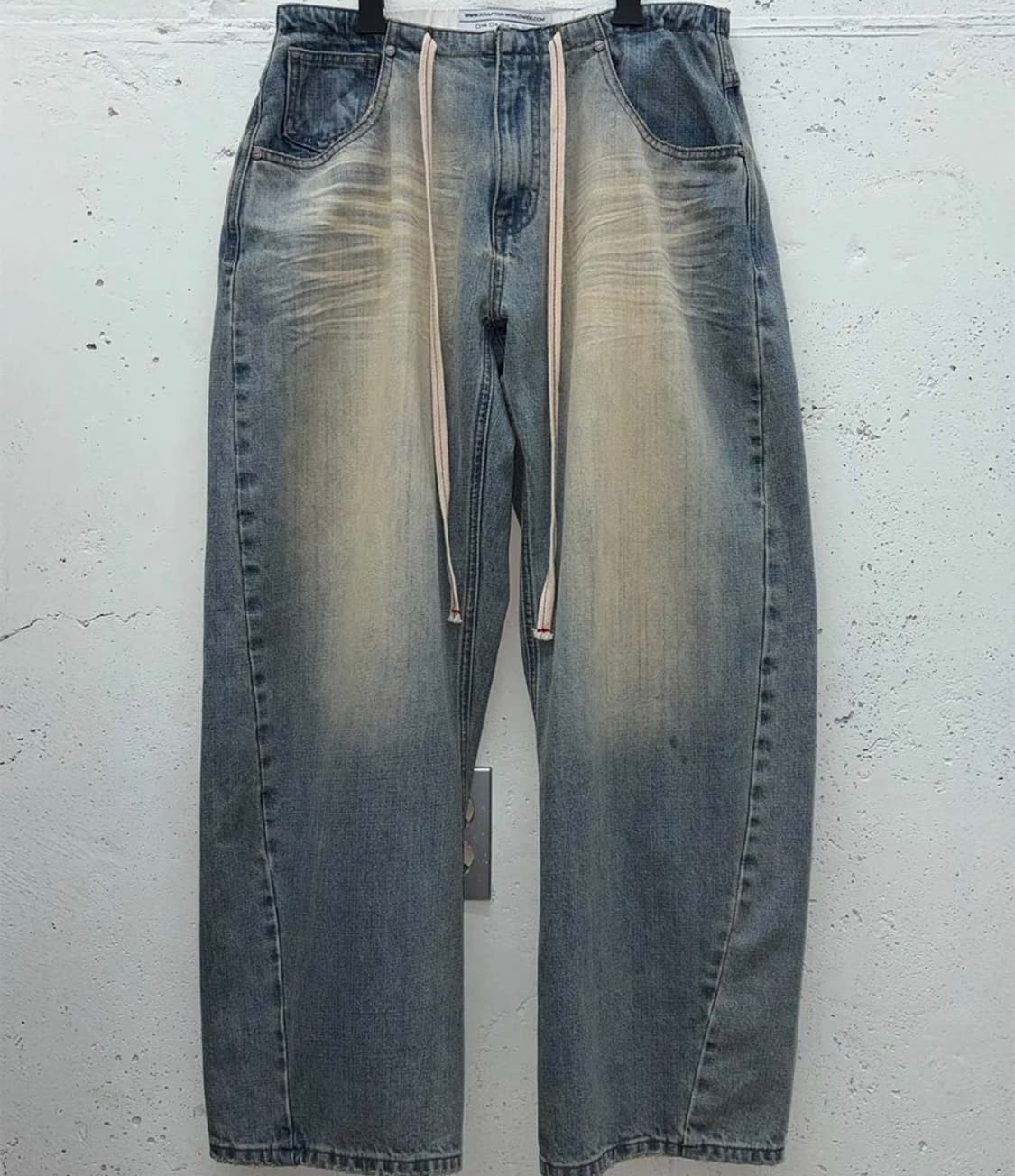 로우라이즈 데님팬츠 라이트블루M 상품이미지3