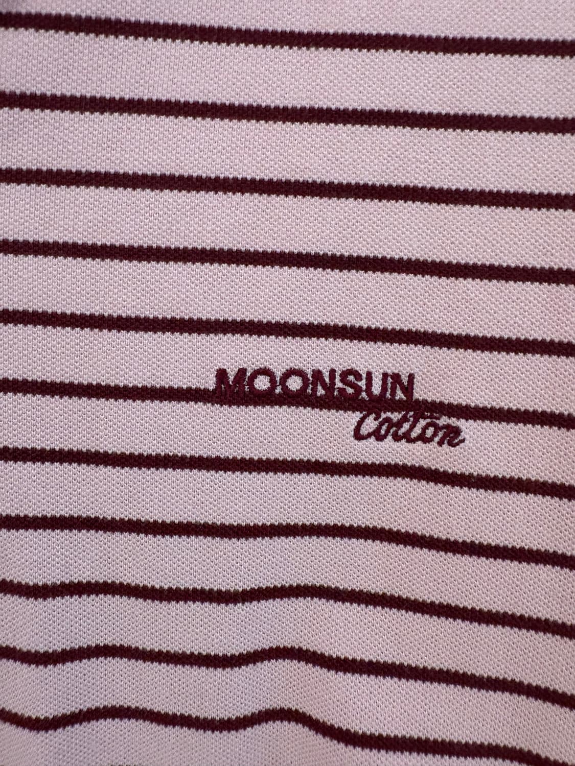 문선 MOONSUN 스트라이프 핑크 PK 카라티 유니섹스 L 상품이미지2