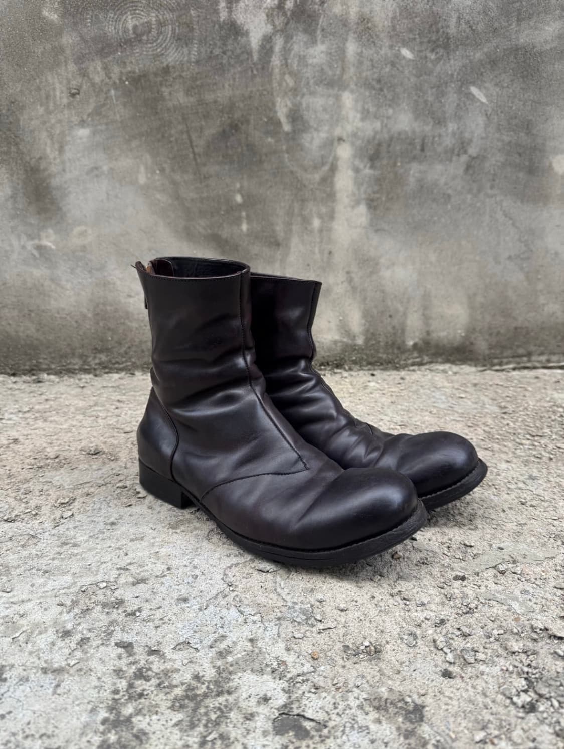 10sei0otto back zip leather boots 상품이미지2