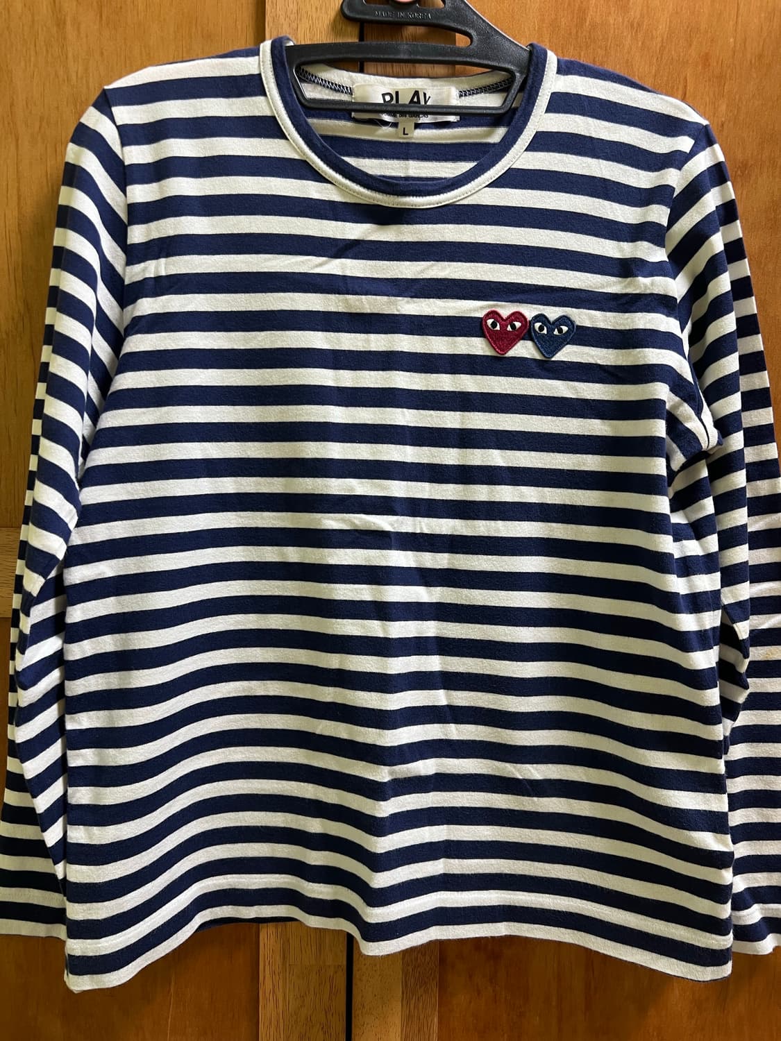 꼼데가르송 스트라이프 긴팔 티셔츠 상품이미지1