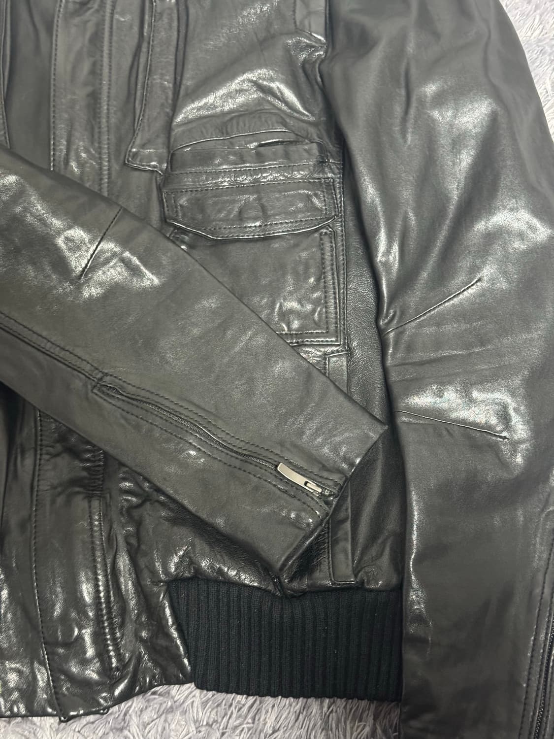 솔리드옴므 램스킨 자켓 상품이미지4