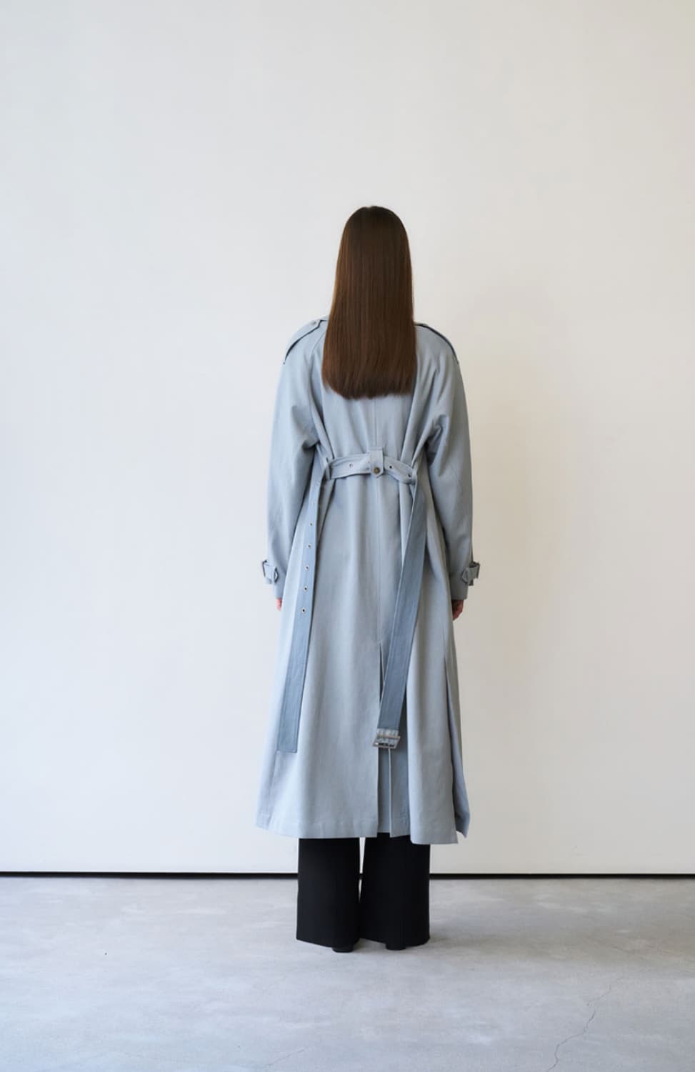 마론에디션 Earthy Blue Modern Trench Coat 상품이미지3