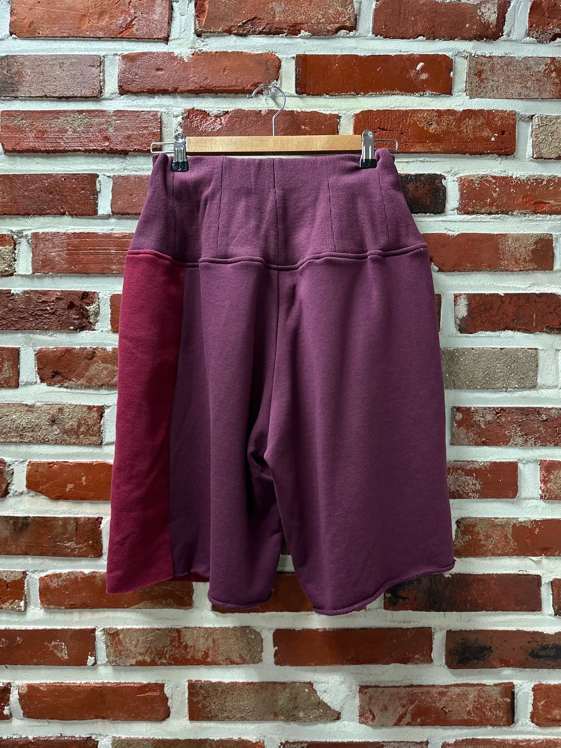 (OS)77circa 컷백 와이드 스웻 복서쇼츠 버건디 상품이미지5