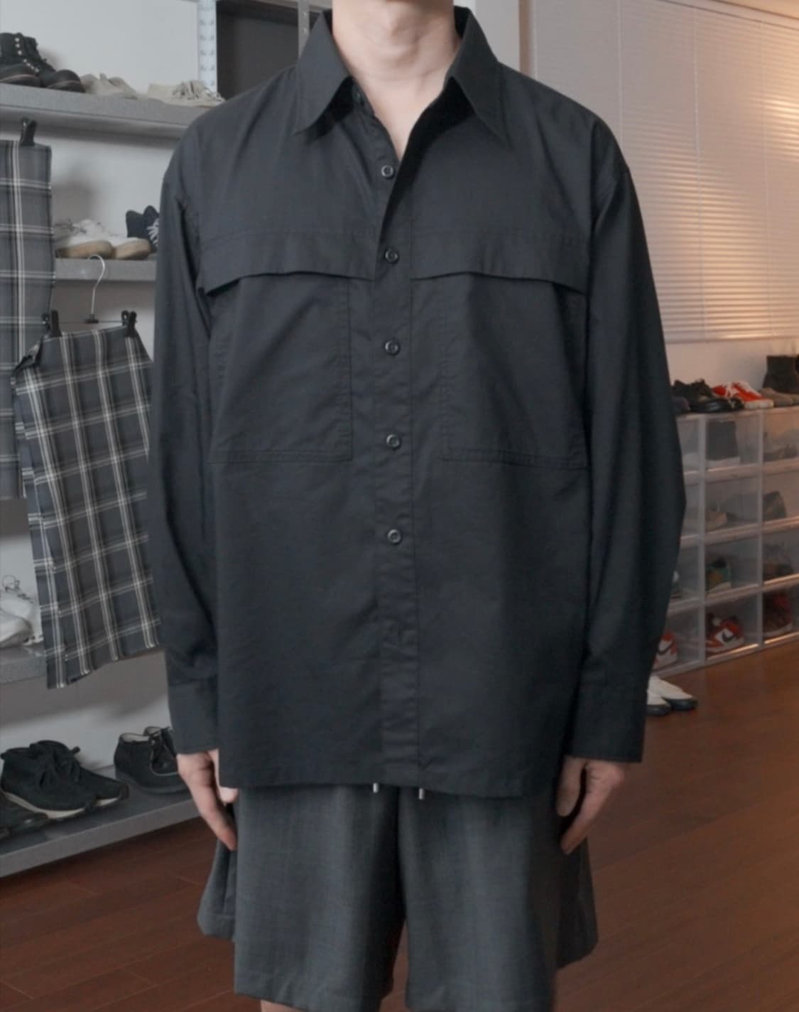 유니클로 U 유메르 유틸리티 셔츠 블랙 M 상품이미지2