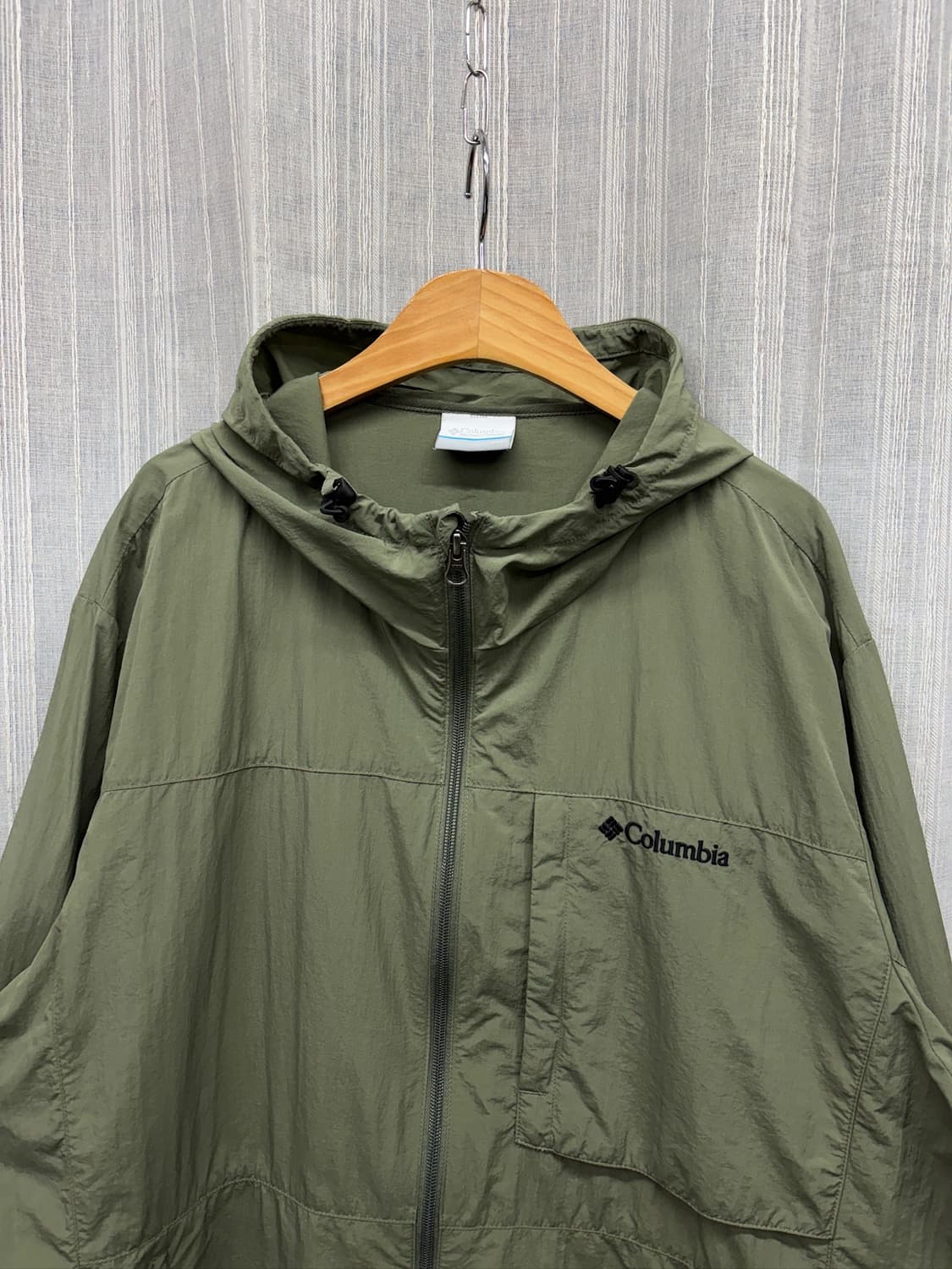 고프코어 컬럼비아 올리브 카키 윈드 바람막이 자켓 상품이미지3
