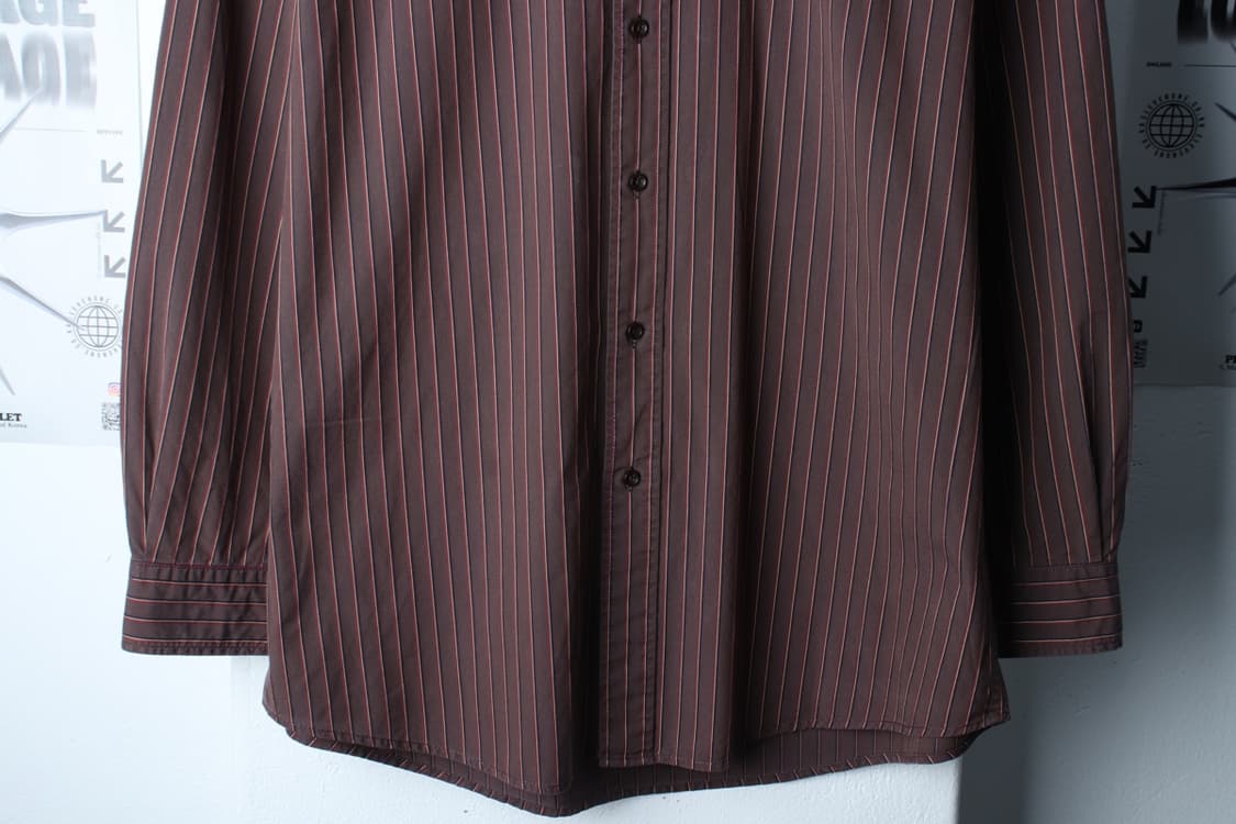 (XL-2XL) 빈폴 셔츠 남방 빅사이즈 스트라이프 브라운-H30667 상품이미지4