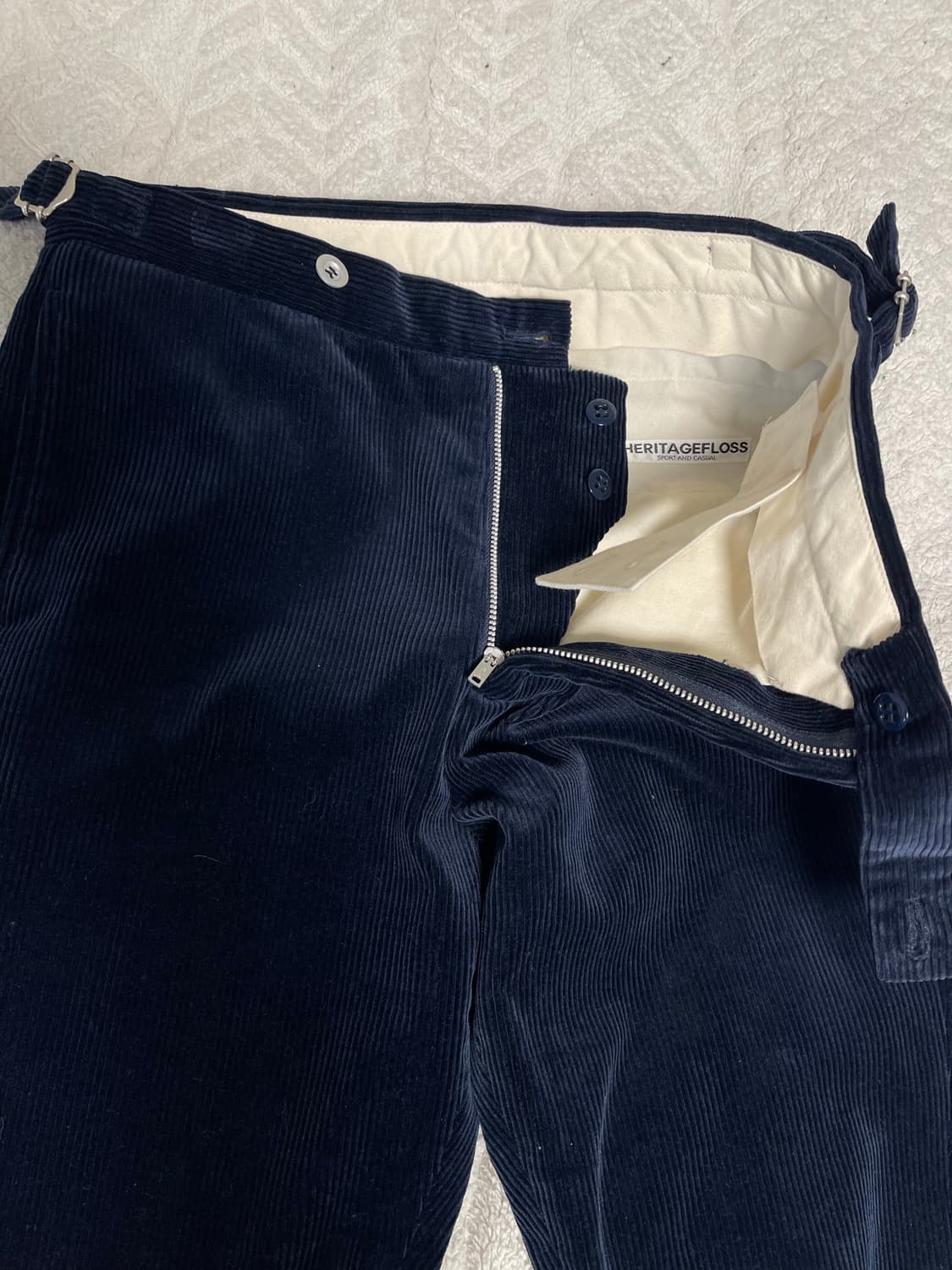 헤리티지 플로스 벨벳 코듀로이 팬츠 네이비 XS 상품이미지7