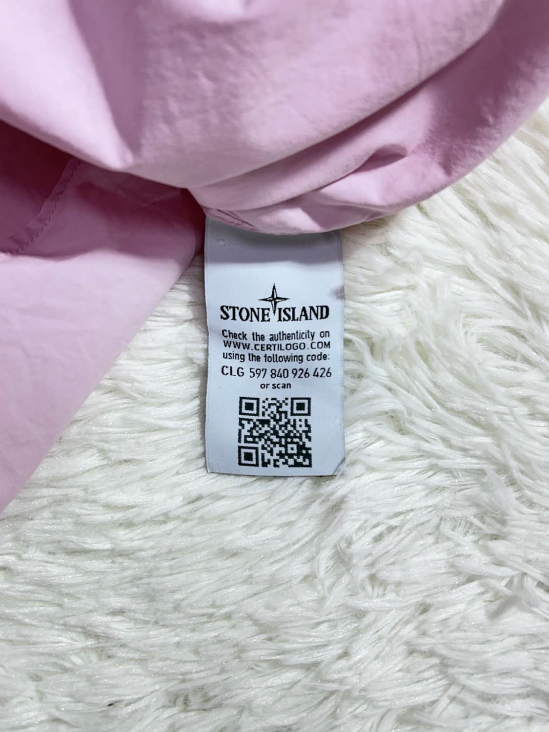 스톤아일랜드 뮤트핑크 스펠로고 솔리드 셔츠  상품이미지5