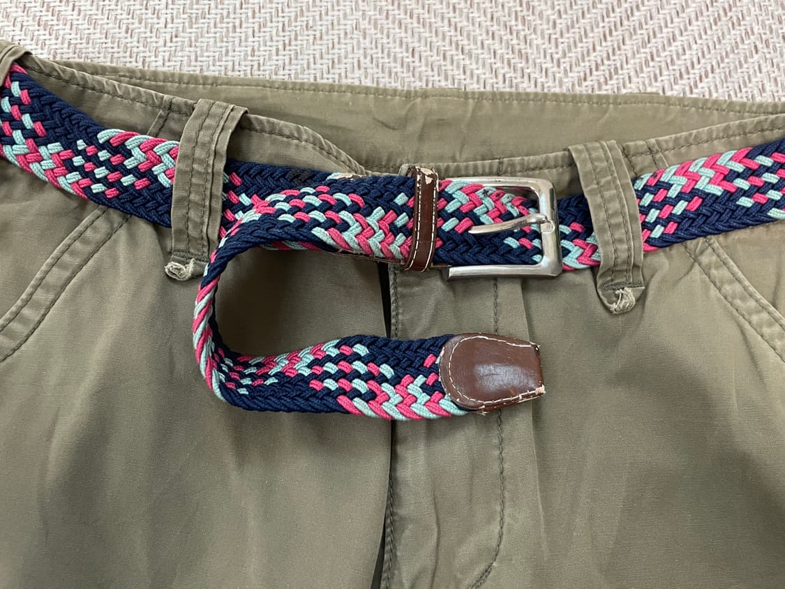 빈티지 컬러 위빙 벨트  J03644 상품이미지3