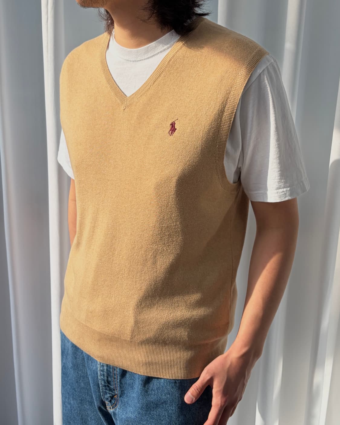 [L]폴로 랄프로렌 피마 코튼 니트 베스트 상품이미지1