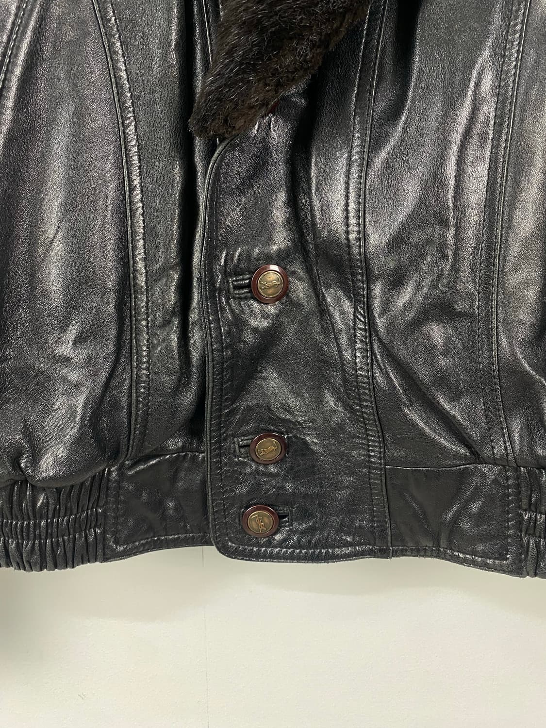 입생로랑 YSL 퍼카라 양가죽 레더자켓 M 상품이미지4