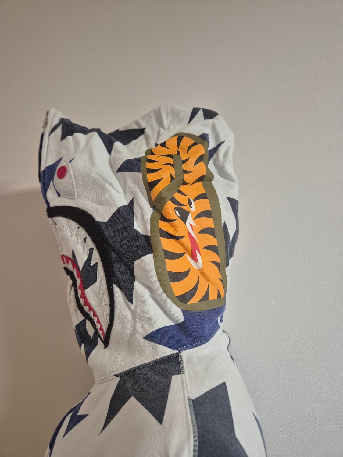 A BATHING APE (BAPE) 스타 카모 샤크 후드 집업 ⭐ 상품이미지4